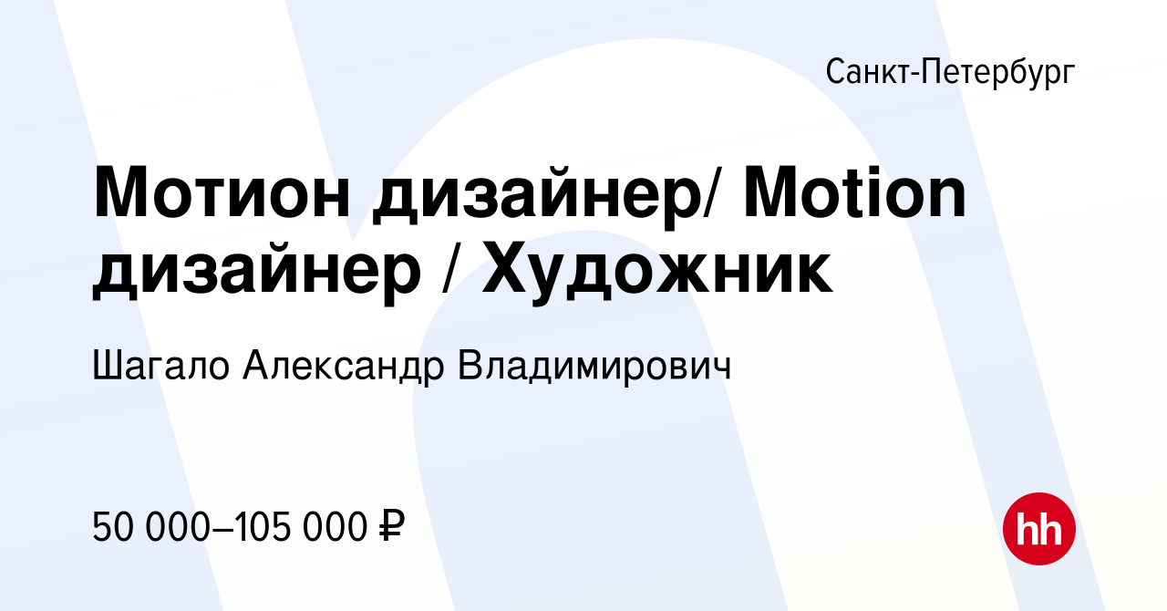 Мотион дизайнер/ Motion дизайнер / Художник